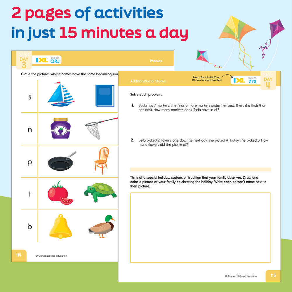 Summer Bridge Activities Workbook Grade K-1 Paperback