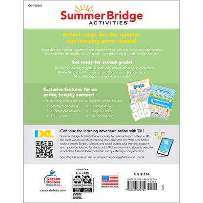 Summer Bridge Activities Workbook Grade 1-2 Paperback