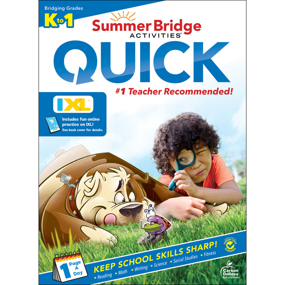 Summer Bridge Activities Quick Workbook Grade K-1