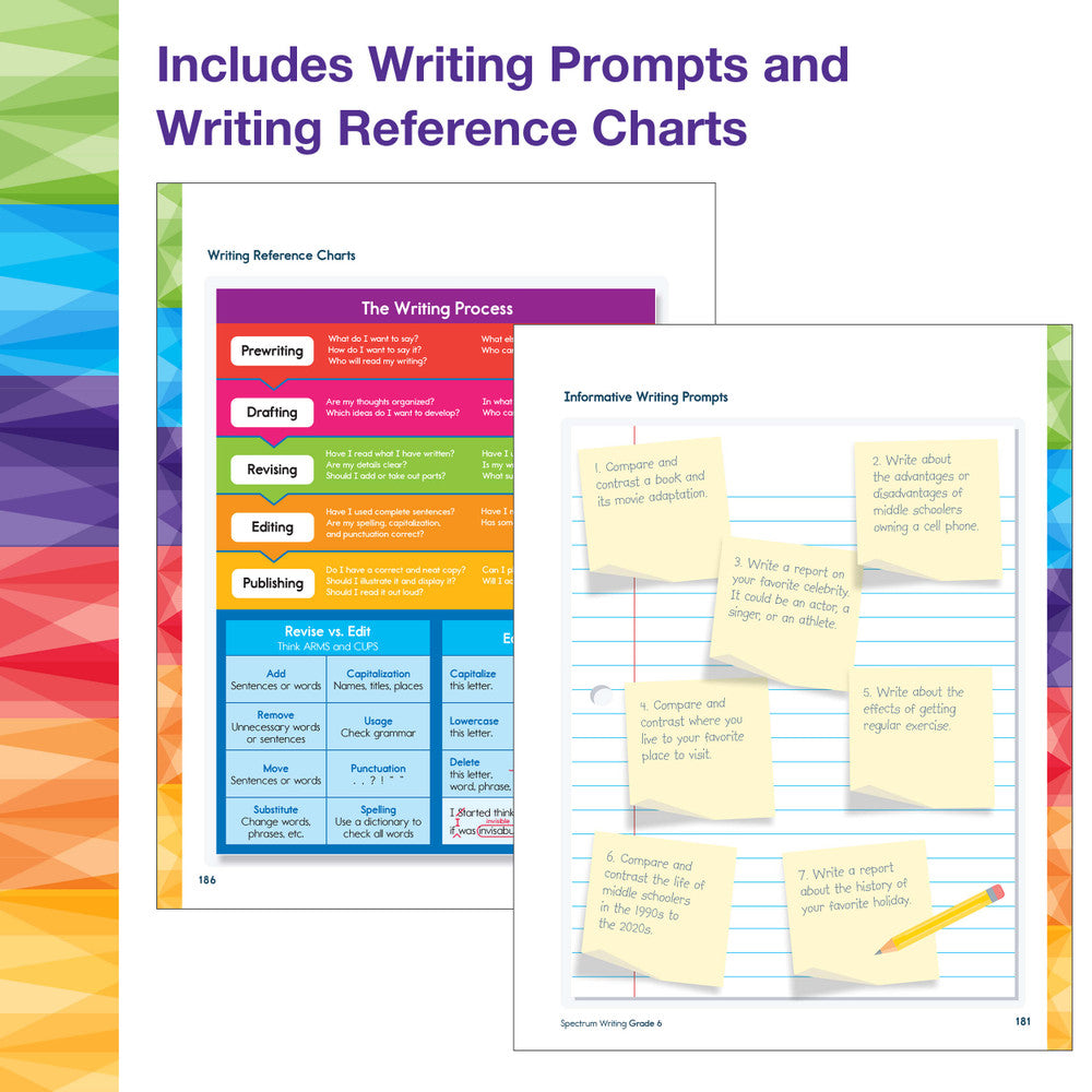 Spectrum Writing Workbook Grade 6 Paperback