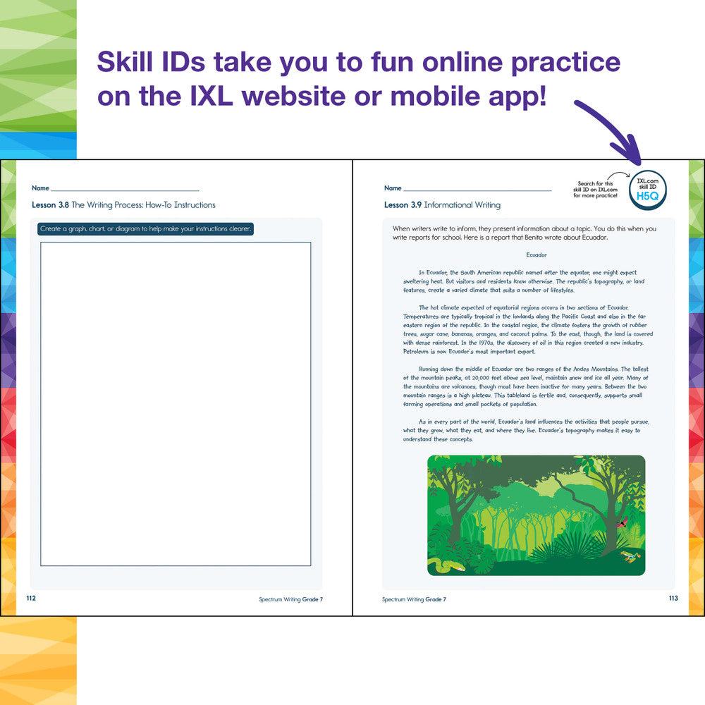 Spectrum Writing Workbook Grade 7 Paperback
