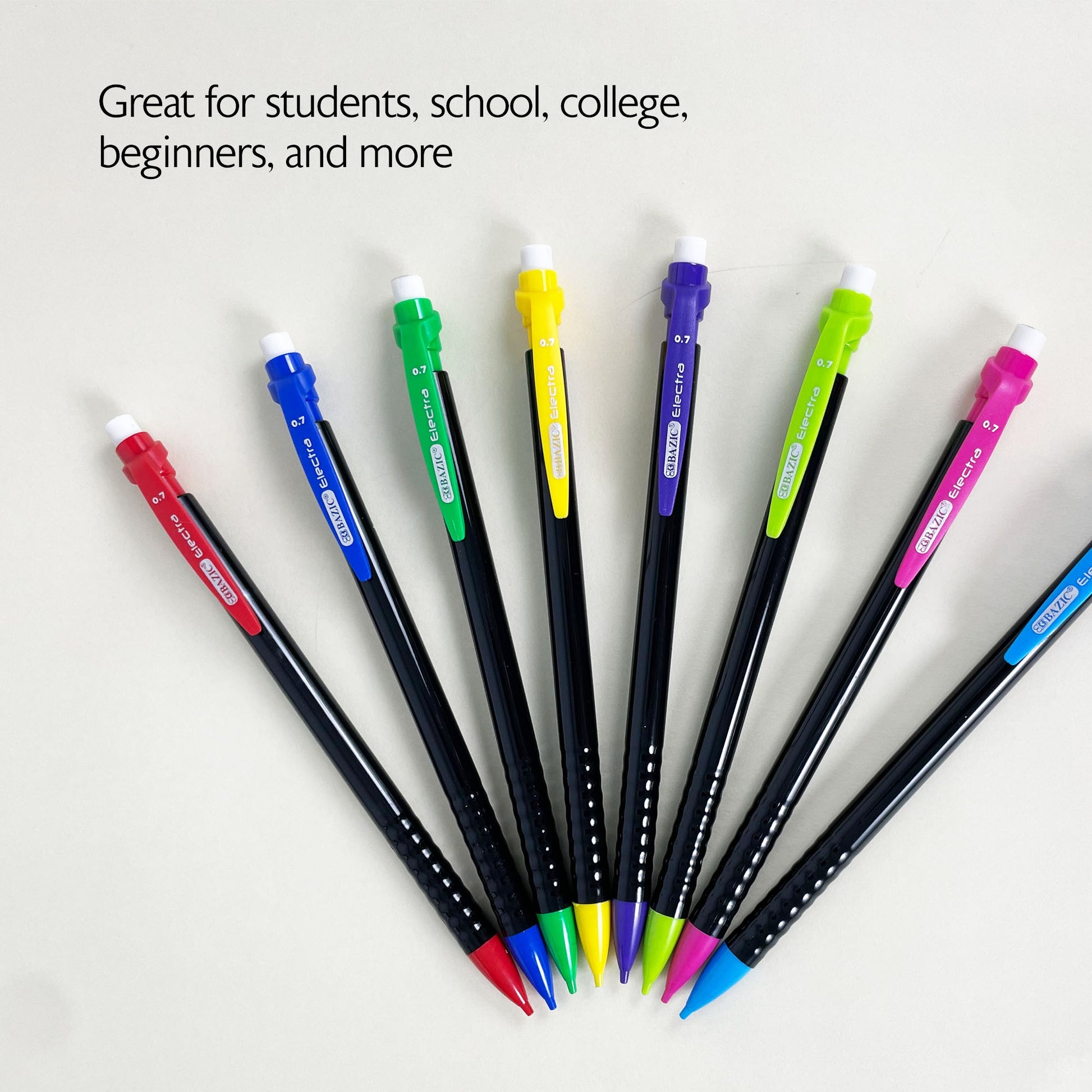 Electra Noir 0.7 mm Mechanical Pencils, HB #2 Lead