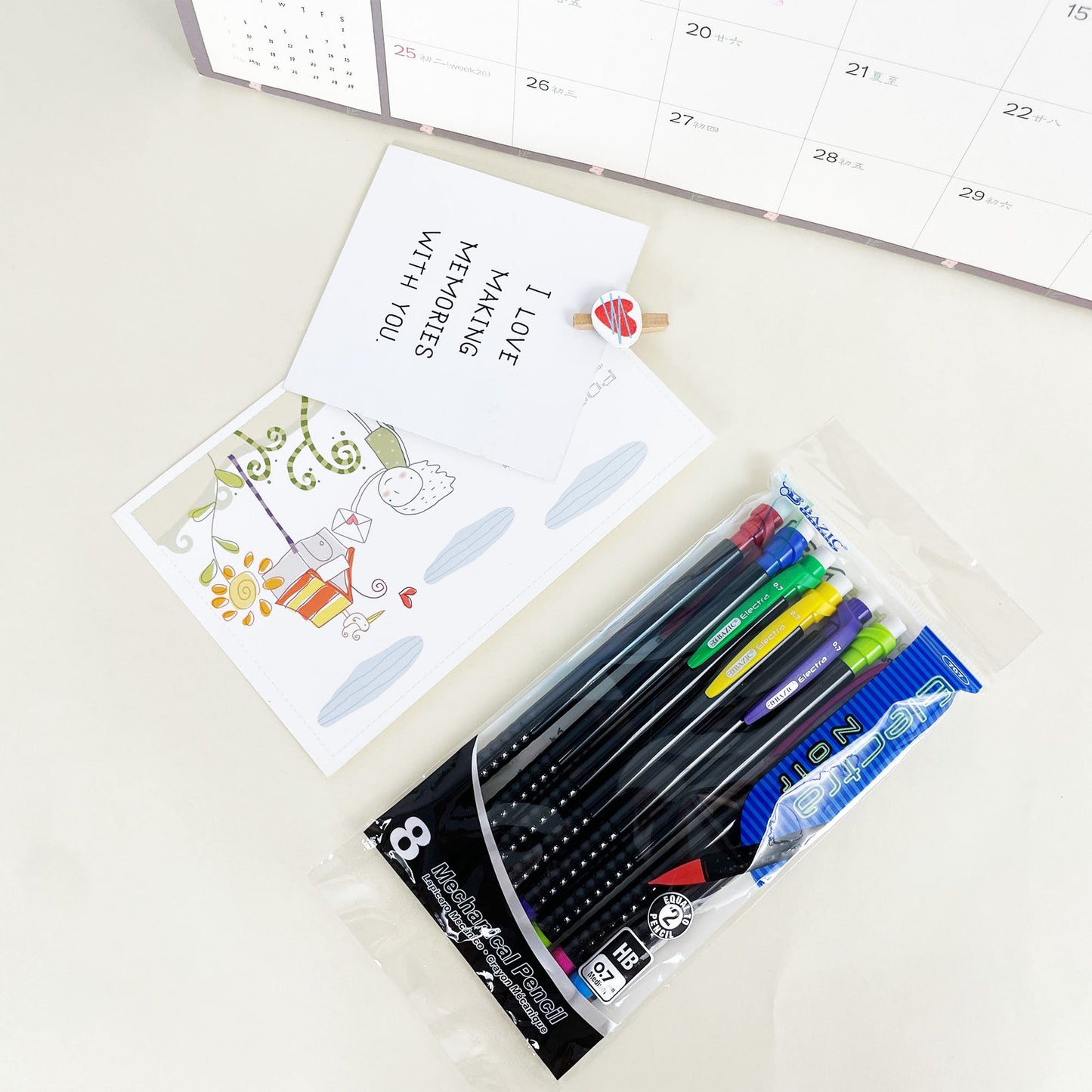 Electra Noir 0.7 mm Mechanical Pencils, HB #2 Lead