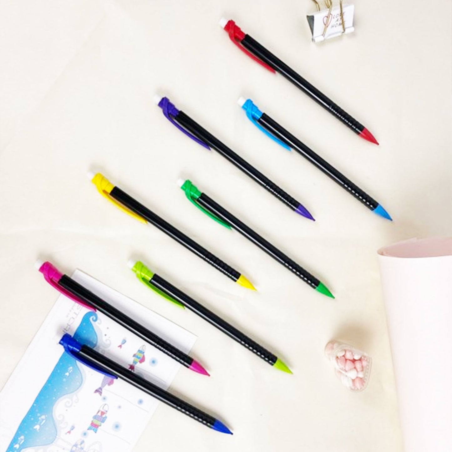 Electra Noir 0.7 mm Mechanical Pencils, HB #2 Lead