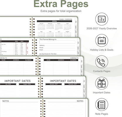 Planner 2026-2027, Weekly and Monthly Calendar Planner, JUL 2026 - JUN 2027