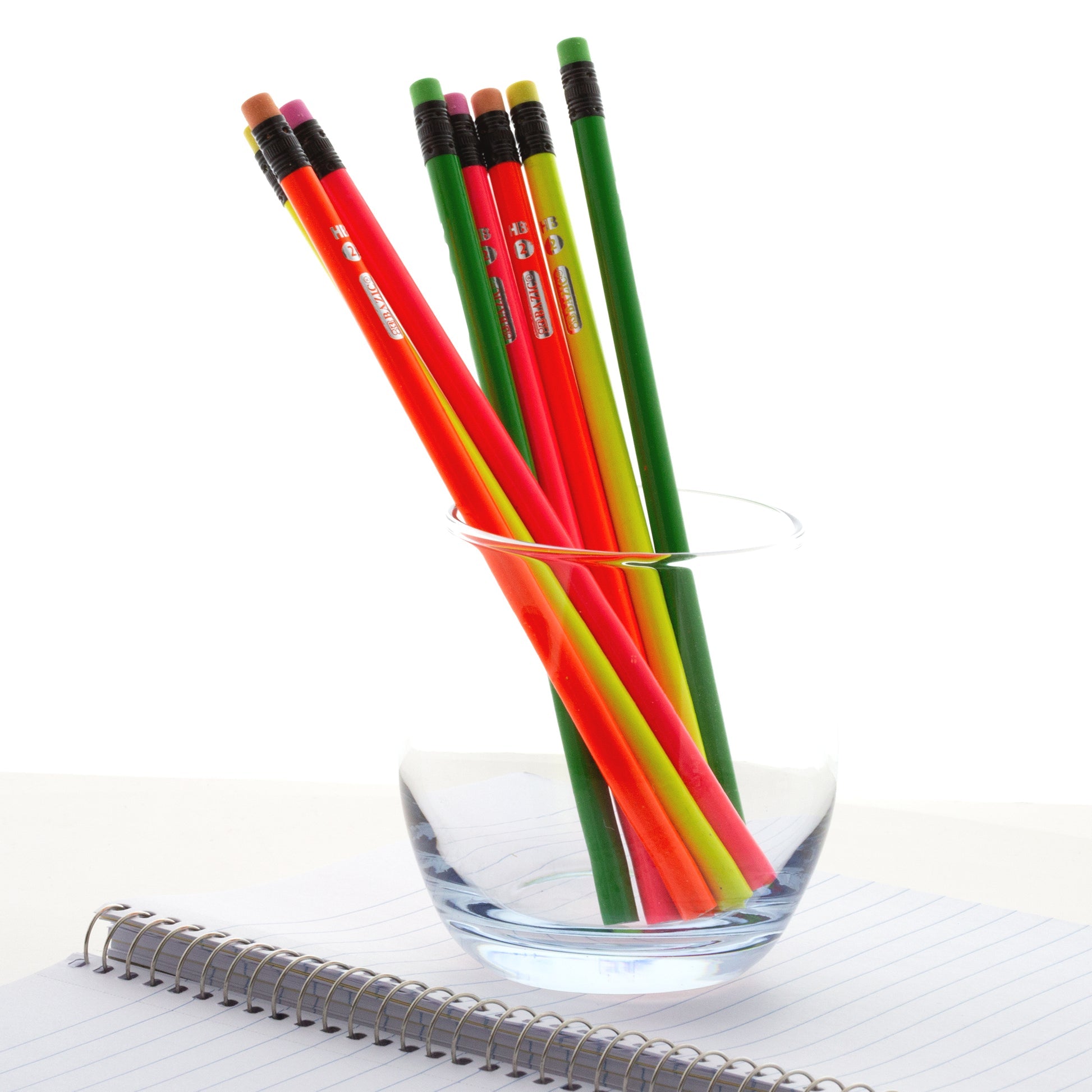 Fluorescent Neon #2 Pencils, Eraser