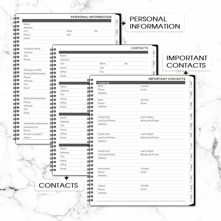 Monthly Planner 2026-2028 - 2026-2028 Monthly Planner, 24 Months, 9'' x 11'', JUL. 2026 - JUN. 2028 with Inner Pocket, Coated Tabs