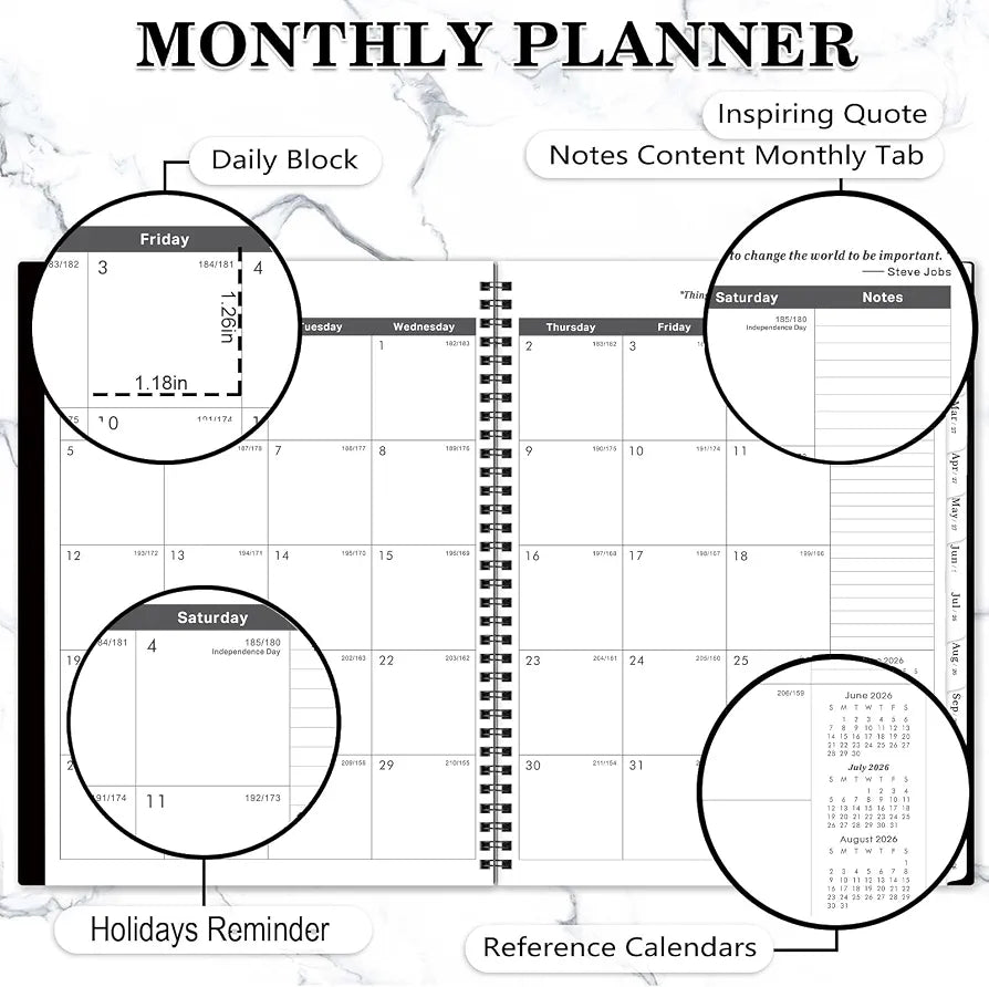 Monthly Planner 2026-2028 - 2026-2028 Monthly Planner, 24 Months, 9'' x 11'', JUL. 2026 - JUN. 2028 with Inner Pocket, Coated Tabs