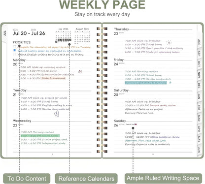 Planner 2026-2027, Weekly and Monthly Calendar Planner, JUL 2026 - JUN 2027