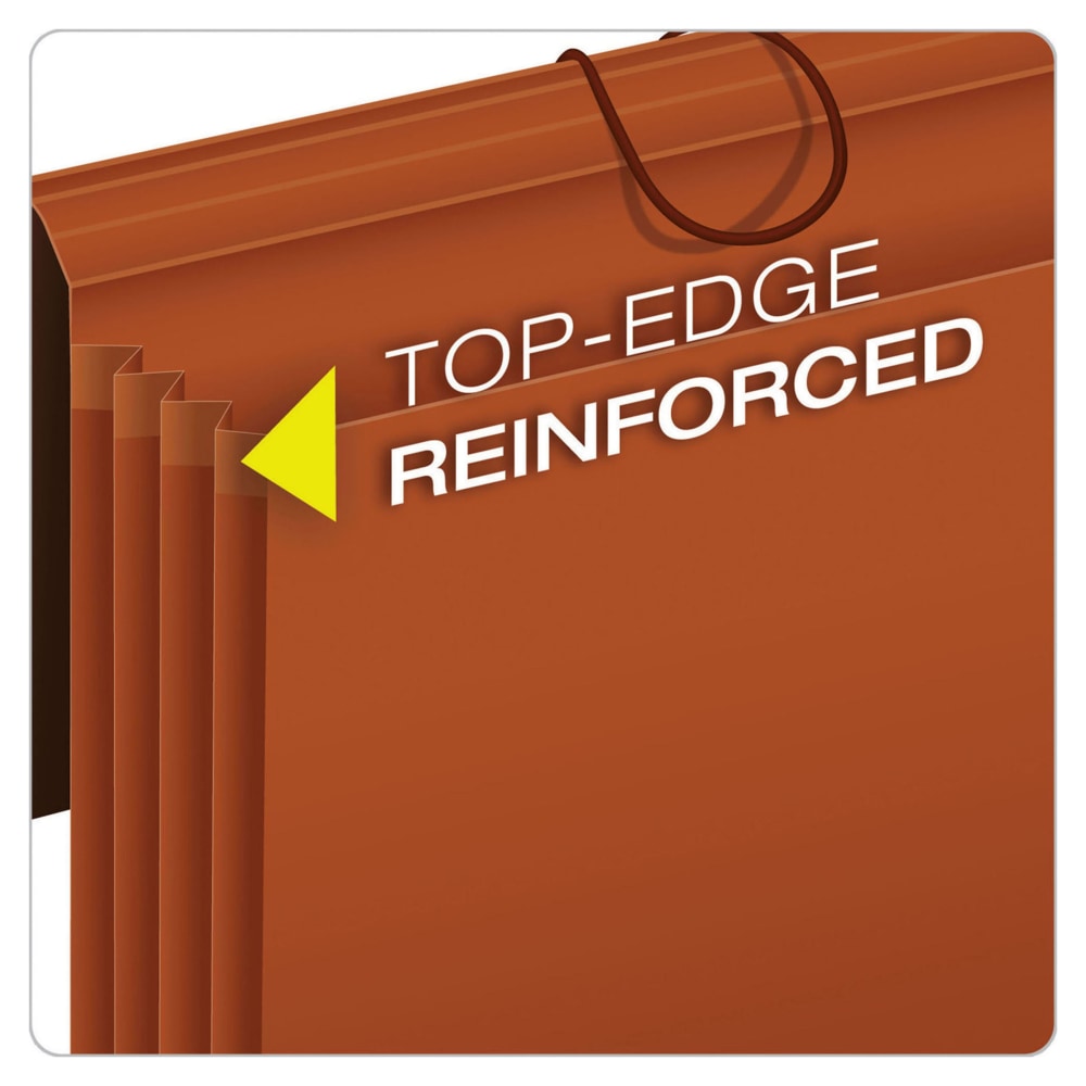 Pendaflex Redrope Standard Expansion Wallets, 5 1/4" Expansion, Legal Size, 100% Recycled, Red, Pack Of 10 Wallets [PFX73376R]