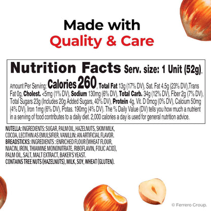 Nutella & GO! Hazelnut and Cocoa Spread + Breadsticks, 1.8 oz., 16 pk.