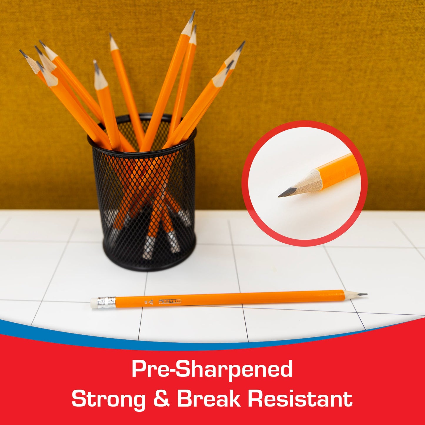 #2 Triangle Pre-Sharpened Yellow Pencils