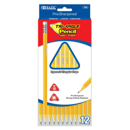 #2 Triangle Pre-Sharpened Yellow Pencils
