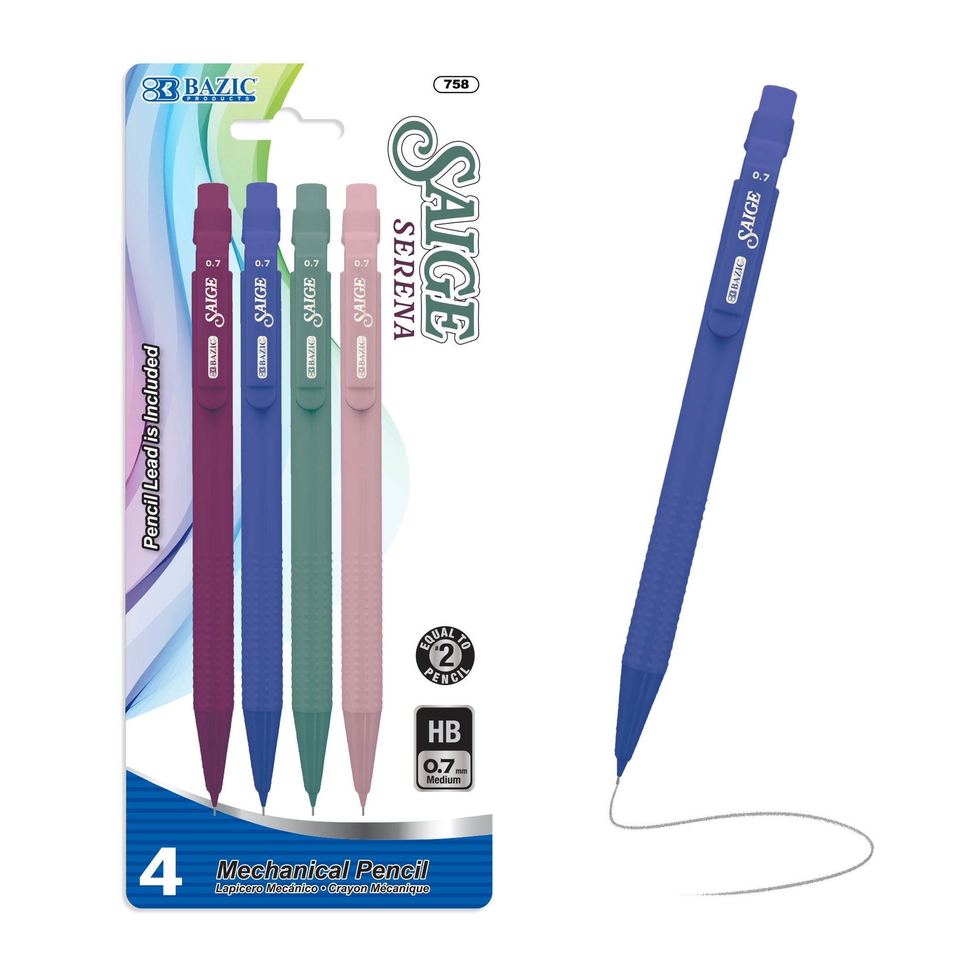 Saige Serena 0.7 mm Mechanical Pencil (4/Pack)