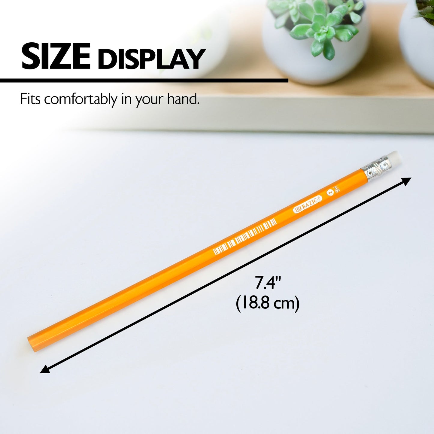 #2 Yellow Pencils with Eraser, for School