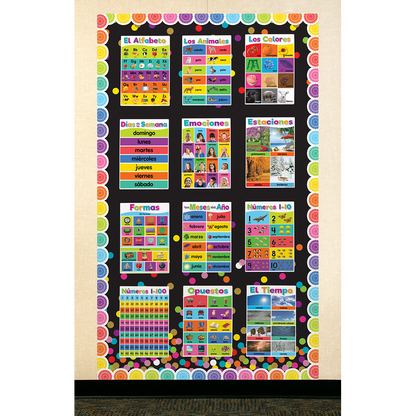 Colorful Confetti on Black Better Than Paper Bulletin Board Roll