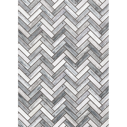 White & Gray Wood Herringbone Better Than Paper Bulletin Board Roll