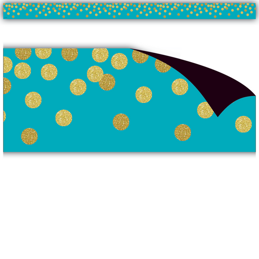 Teal Confetti Magnetic Border