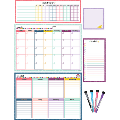 Oh Happy Day Dry-Erase Magnetic Calendar Set