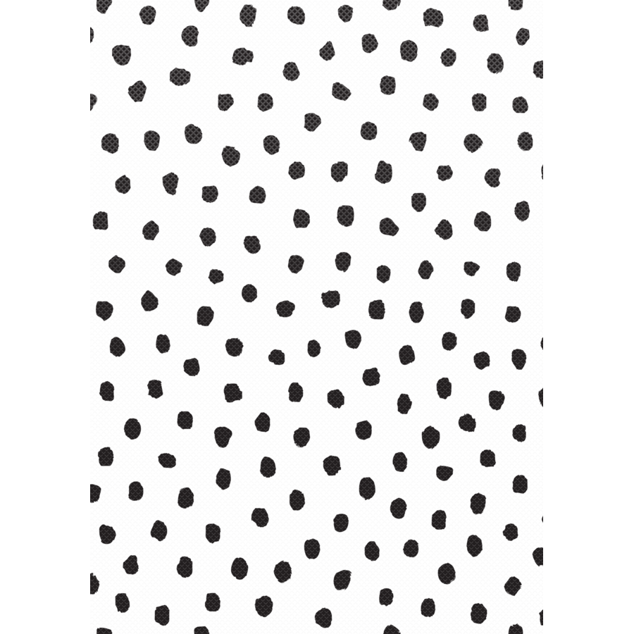 Black Painted Dots on White Better Than Paper Bulletin Board Roll