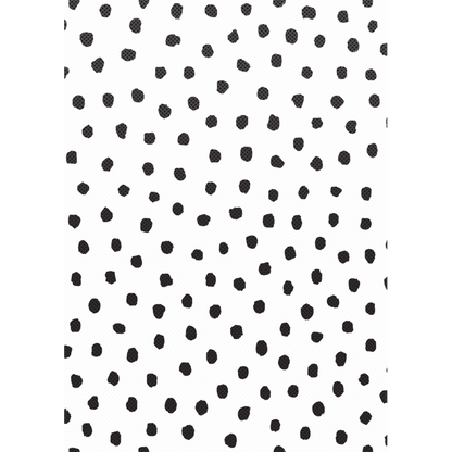 Black Painted Dots on White Better Than Paper Bulletin Board Roll