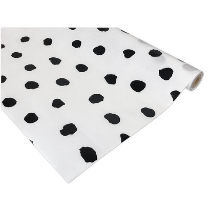 Black Painted Dots on White Better Than Paper Bulletin Board Roll