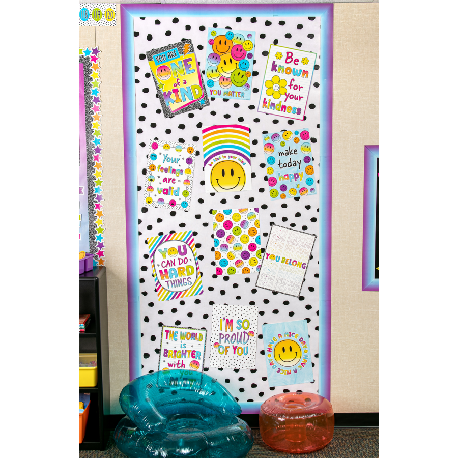 Black Painted Dots on White Better Than Paper Bulletin Board Roll