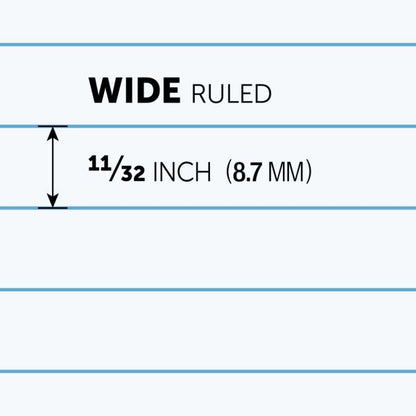Wirebound Notebooks, 8" x 10-1/2", 5 Subjects, Wide Ruled, 180 Sheets, Assorted Colors, Pack Of 6 Notebooks