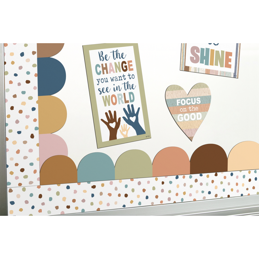 Everyone is Welcome Painted Dots Magnetic Border