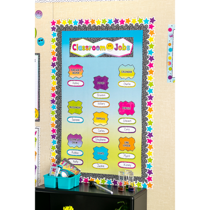 Aqua and Lime Color Wash Better Than Paper Bulletin Board Roll