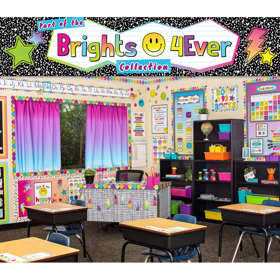 Aqua and Lime Color Wash Better Than Paper Bulletin Board Roll