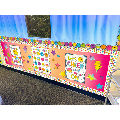 Pink and Orange Color Wash Better Than Paper Bulletin Board Roll