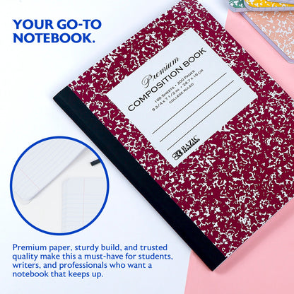 Morandi Marble Composition Notebook, College-Ruled
