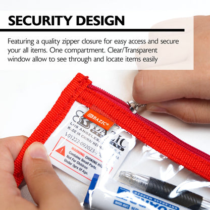 Clear 3-Ring Pencil Pouch, 11.5 x 6.5 in