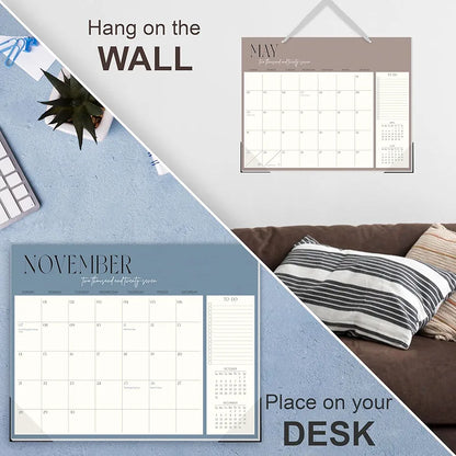 Guasslee Desk Calendar 2026-2027, 19-Month School Year Compact Desktop & Wall Calendar, 14" x 11" Thick Paper Monthly Planner for Small Space, Home Office, Dorm & School