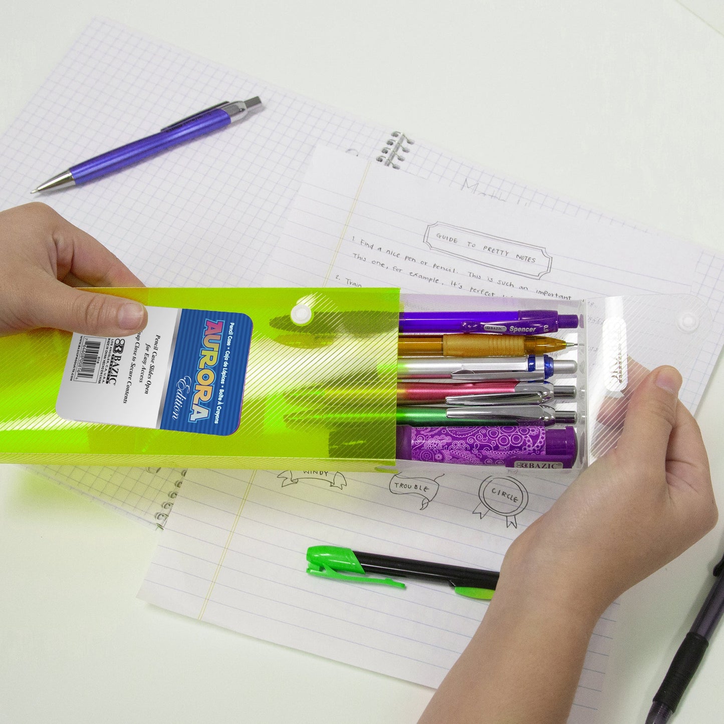 Translucent Slider Pencil Case