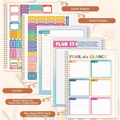 Teacher Planner - Undated Teacher Planner 9''x11''