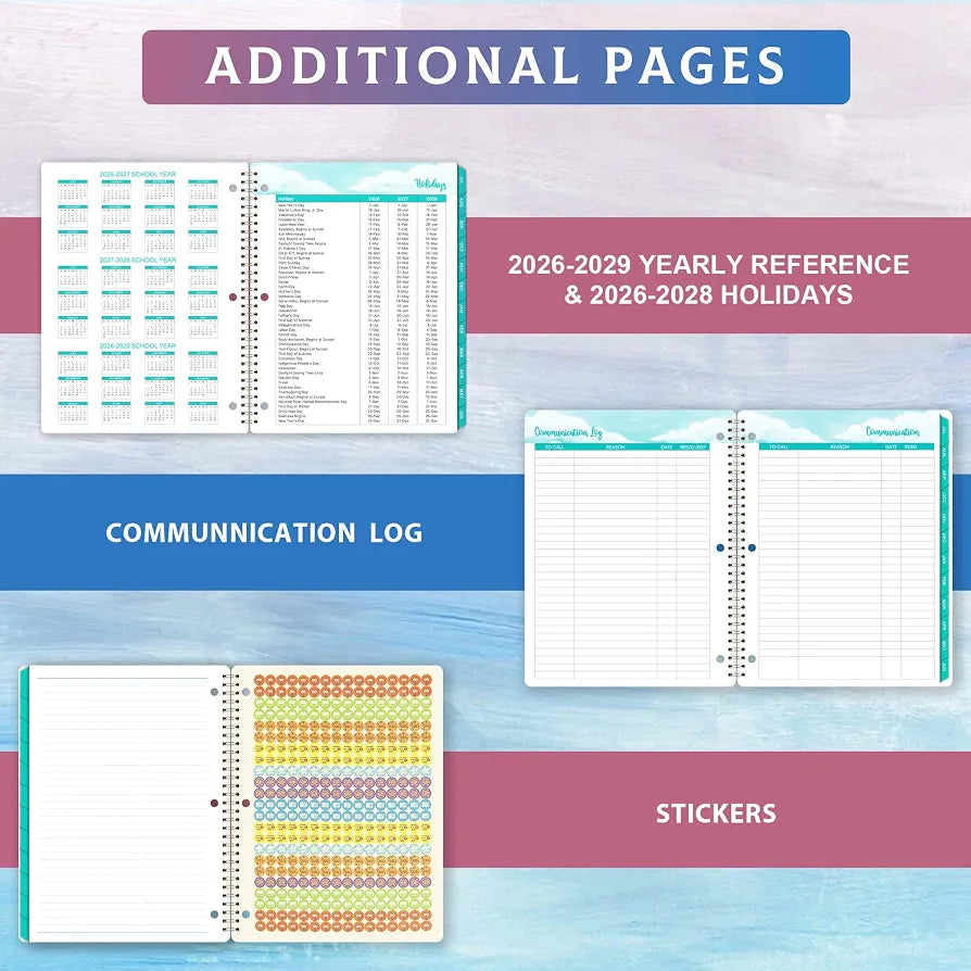 Coboll Student Planner 2026-2027- 2026-2027 School Planner from July 2026 - June 2027, 2026-2027 Academic Planners with Stickers & Inner Pocket for Middle/High School, College Students, 8.5" X 11"