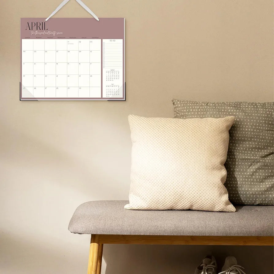 Guasslee Desk Calendar 2026-2027, 19-Month School Year Compact Desktop & Wall Calendar, 14" x 11" Thick Paper Monthly Planner for Small Space, Home Office, Dorm & School