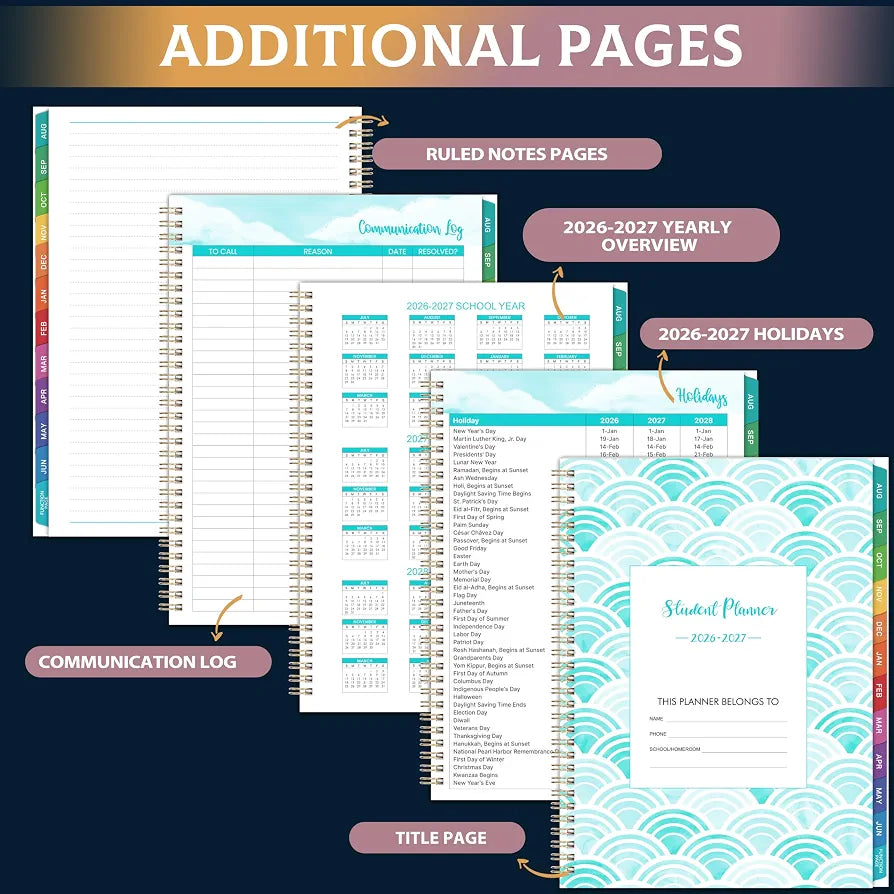 Student Planner 2026-2027 - School Planner 2026-2027, 8.5'' x 11''