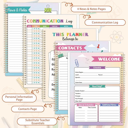 Teacher Planner - Undated Teacher Planner 9''x11''
