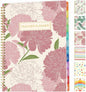 SUNEE Teacher Planner 2026-2027 Academic Year, 7 Periods Lesson Plan Book Jul 2026 - Jun 2027, 8.5"x11"Daily Weekly Monthly Organizers Horizontal Layout with Calendars, Bookmark, Tabs, Pocket, Peony