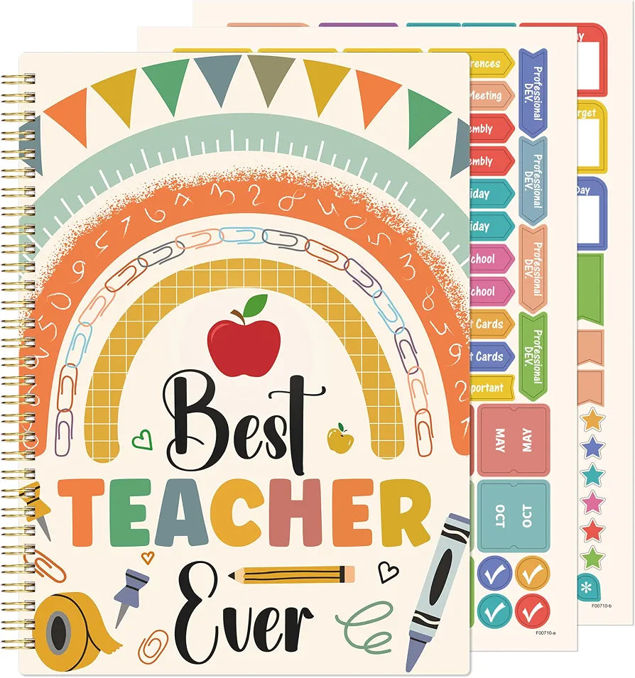 Undated Teacher Planner 2026-2027 - Teacher Lesson Planner, 9''x11''