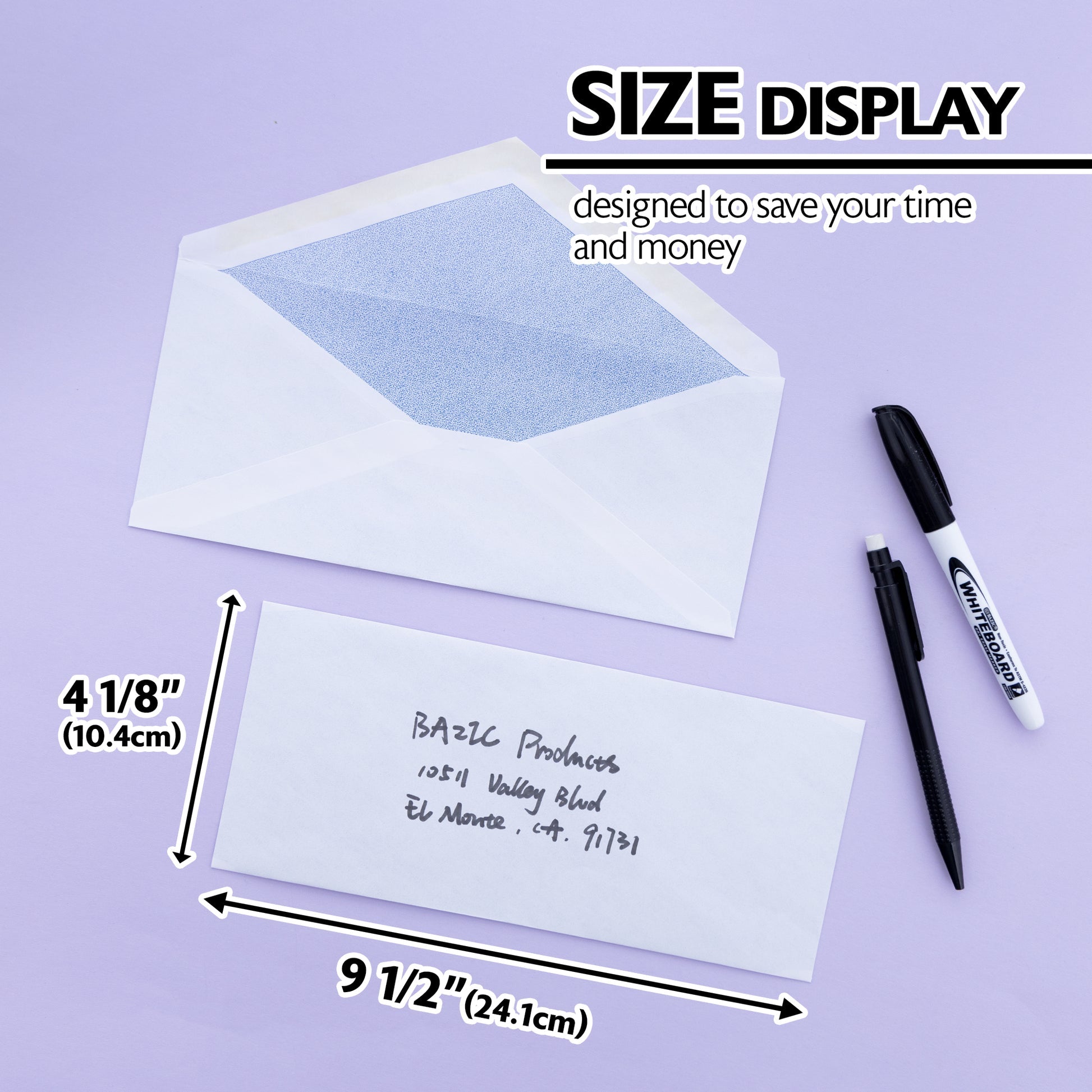 #10 Security Envelopes w/ Gummed Closure (40/Pack)