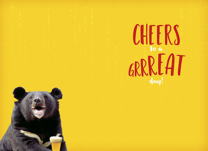 Hoppy Brew Bear | Funny Father's Day Greeting Card