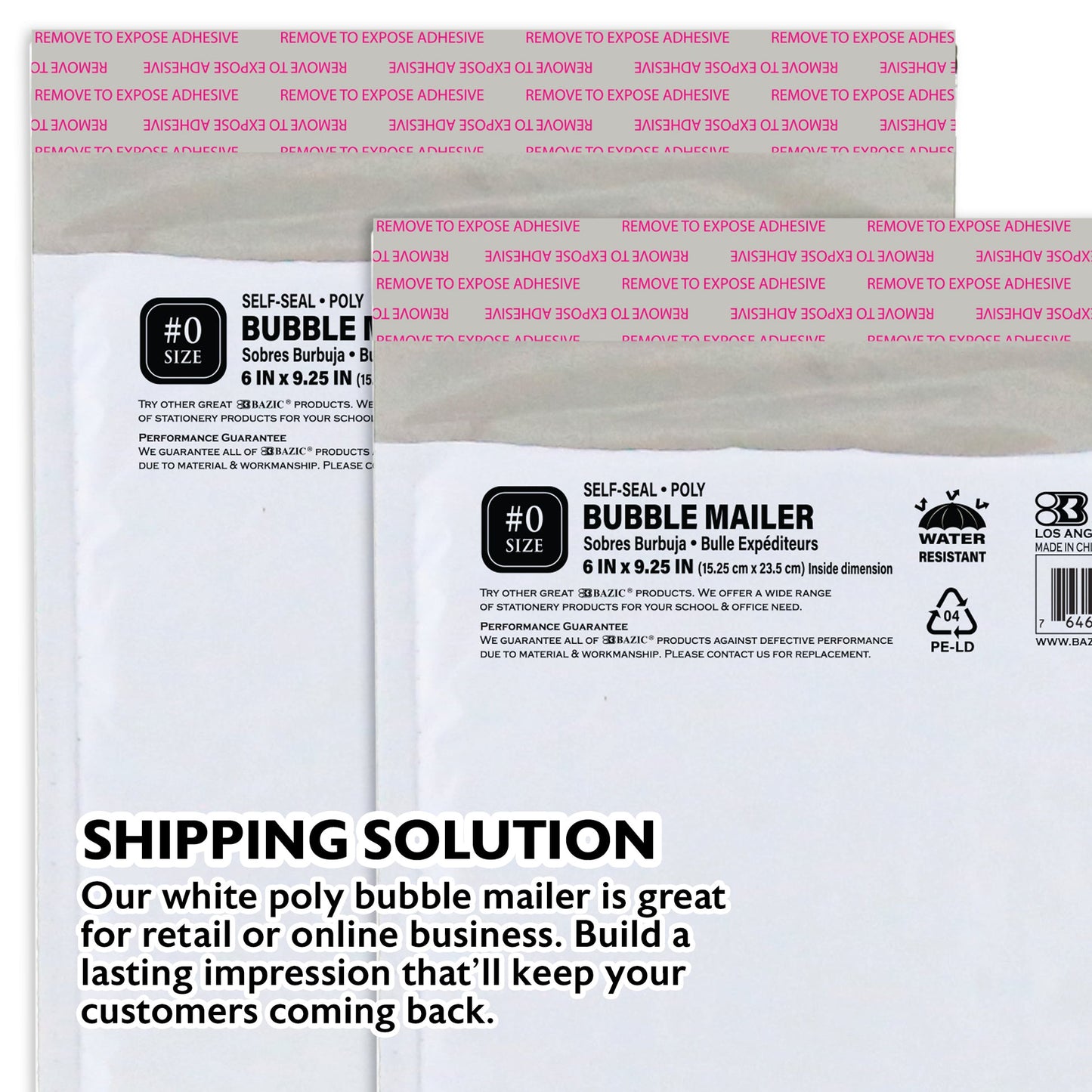 #0 Poly Bubble Mailers, 6 x 9.25 in