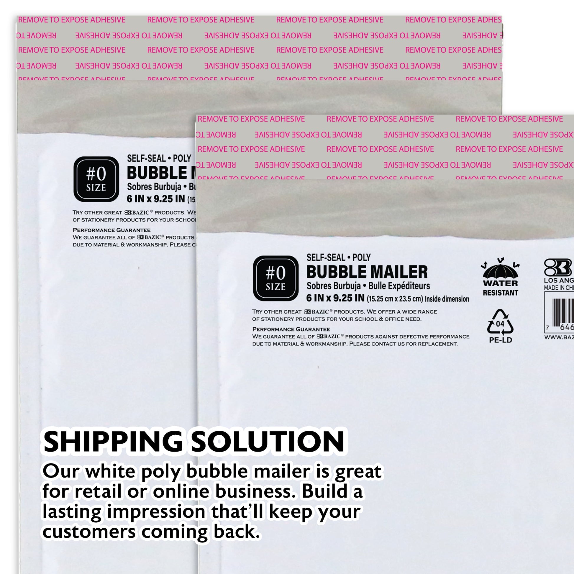 #0 Poly Bubble Mailers, 6 x 9.25 in