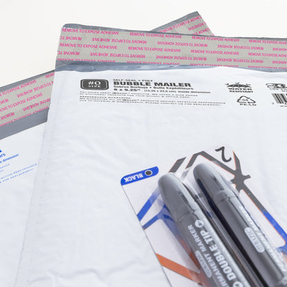 #0 Poly Bubble Mailers, 6 x 9.25 in