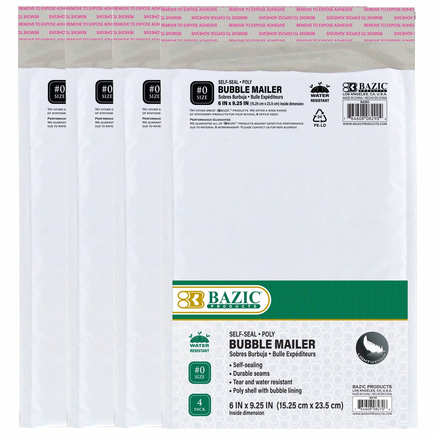#0 Poly Bubble Mailers, 6 x 9.25 in