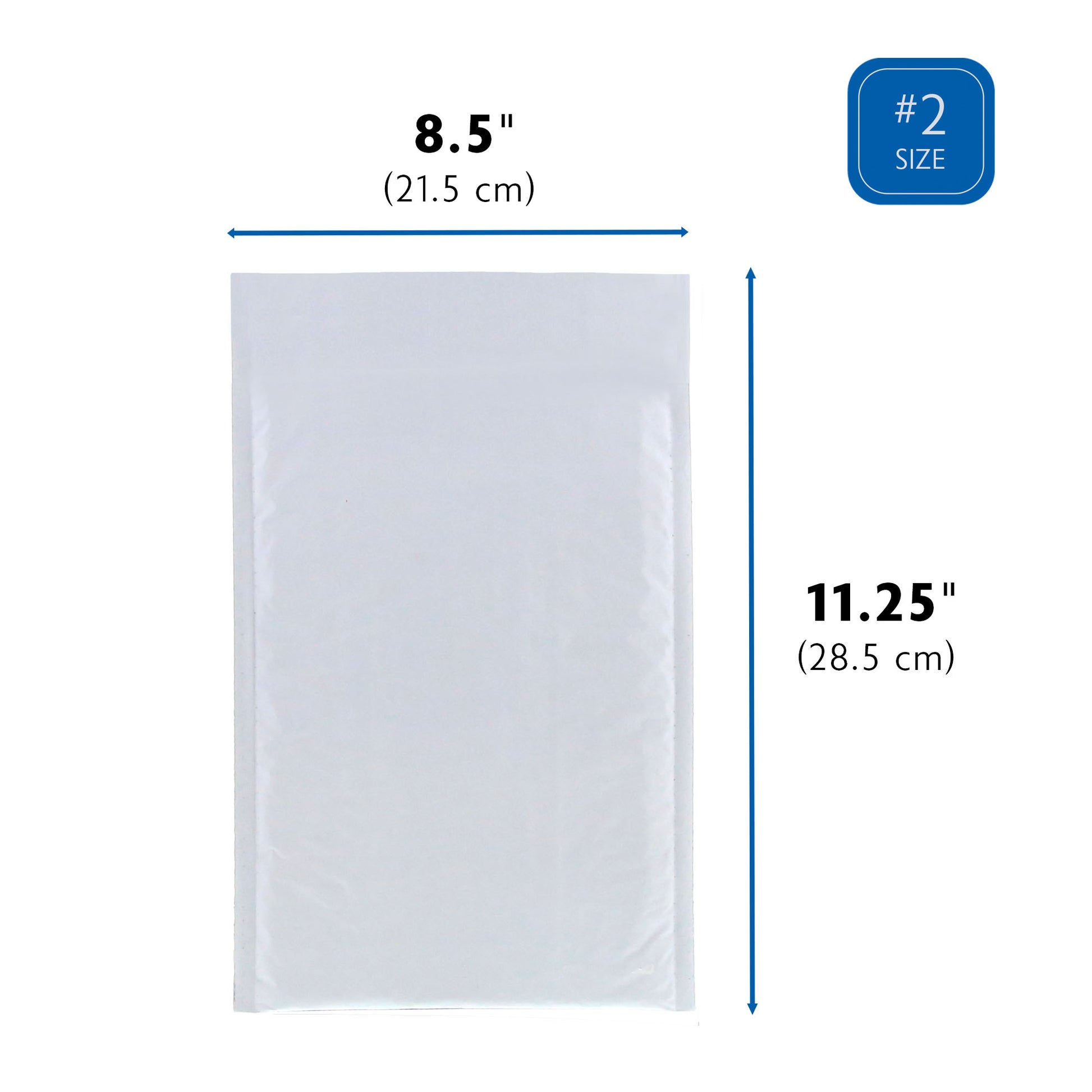 #2 Poly Bubble Mailers, 8.5 x 11.25 in